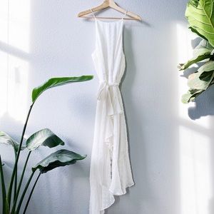 CeCe Ferriday white Clip Dot Halter Dress 🤍